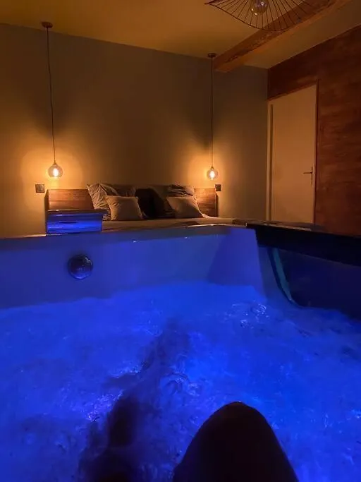 Lägenhet Superbe Appartement Avec Jacuzzi Et Jardin Prive Marlhes Frankrike